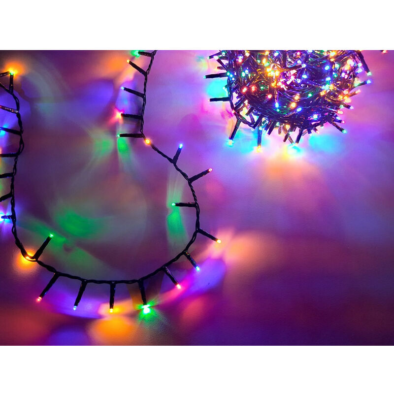 Guirlande lumineuse 19.5 m 280 led multicolore et 8 jeux de lumière