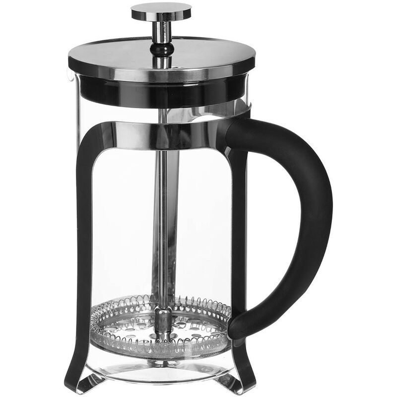 Cafetière à piston 1L + 2 gobelets double paroi en plastique