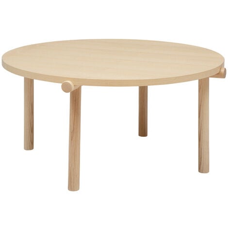 Table basse ronde en bois D 82 x P 40 cm Atmosphera