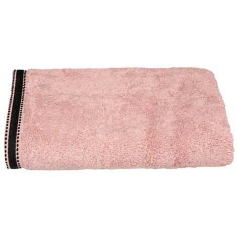 Lot de 2 Draps de bain en Coton Rose tissu éponge 70 x 130 cm - Atmosphera
