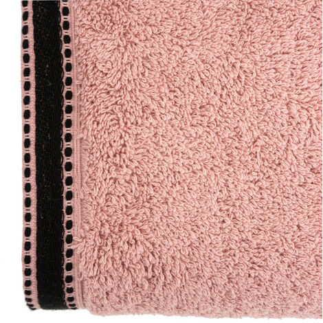 Lot de 2 Draps de bain en Coton Rose tissu éponge 70 x 130 cm - Atmosphera