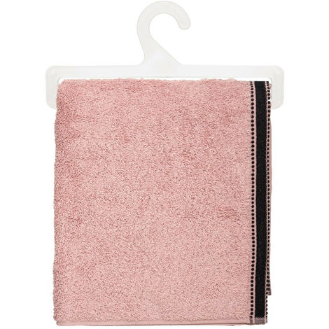 Lot de 2 Draps de bain en Coton Rose tissu éponge 70 x 130 cm - Atmosphera