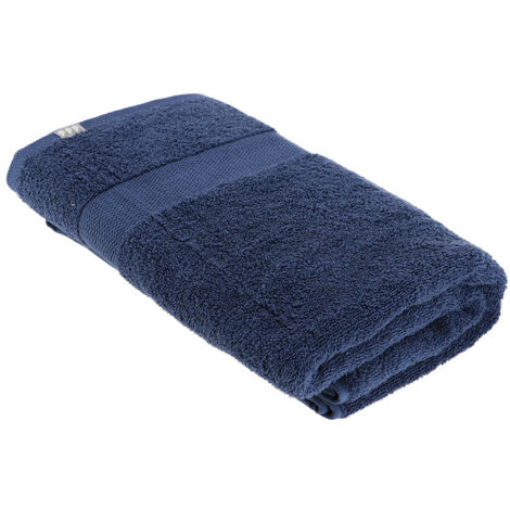 Lot De 2 Draps De Douche 70x130 ALPHA Bleu Marine
