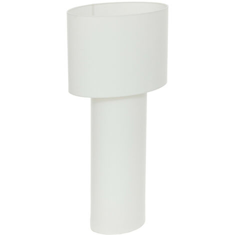 Lampadaire en métal et tissu Blanc  H 115 cm - Atmosphera
