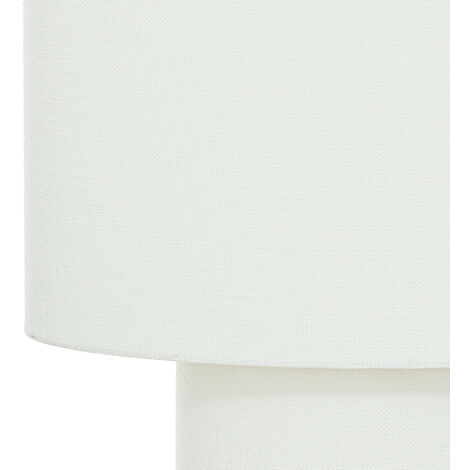 Lampadaire en métal et tissu Blanc  H 115 cm - Atmosphera