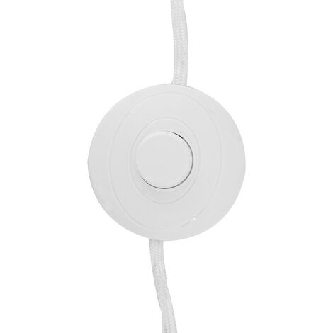 Lampadaire en métal et tissu Blanc  H 115 cm - Atmosphera