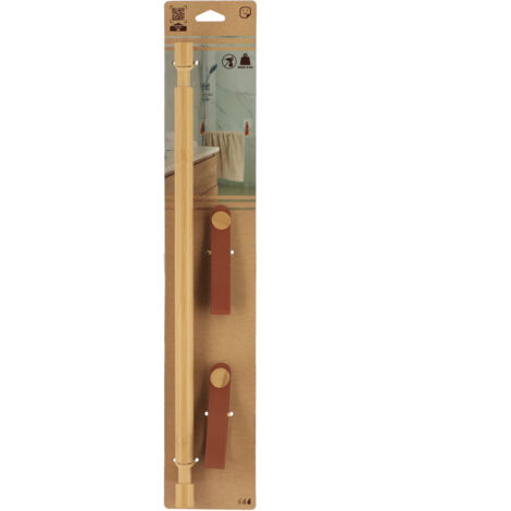 Porte-Serviettes 3 Étagères En Bambou LANA - 152cm - Rangement Salle De Bain