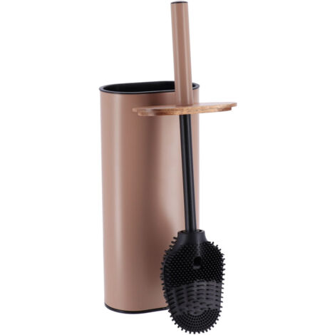1 Ensemble De Brosse WC En Bois Pour Salle De Bain WC Avec Support