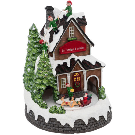 Village de Noël lumineux, musical et animé La Fabrique à cadeaux - Feeric Christmas