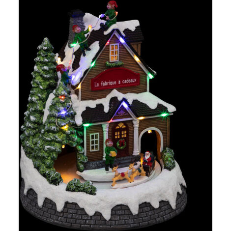 Village de Noël lumineux, musical et animé La Fabrique à cadeaux - Feeric Christmas