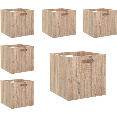 Lot De 6 Boîtes De Rangement Roses 39x50x24 Cm - Carton épais Made In Italy, Avec Poignées, Montage Facile