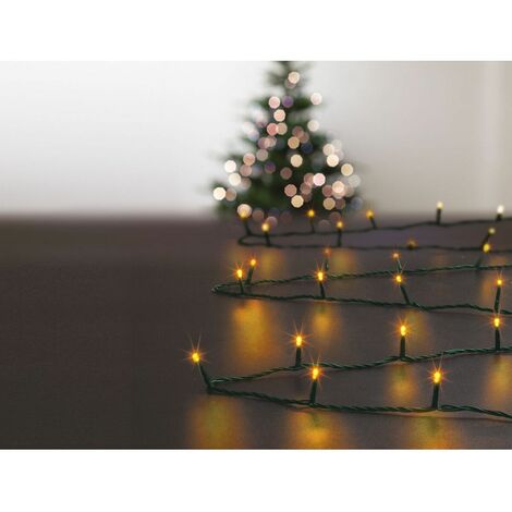 Guirlande lumineuse Noël 750 LED blanc chaud câble transparent intérieur  extérieur 37,5 m