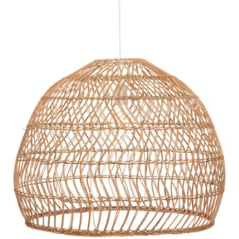 Suspension En Rotin Beige – Luminaire Design Naturel, Intérieur/extérieur