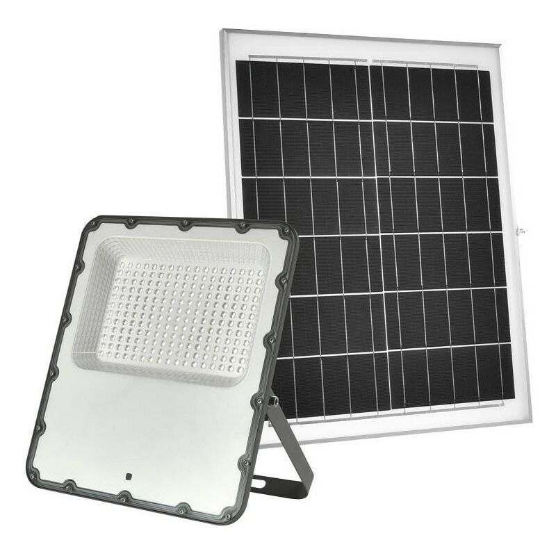 Foco proyector solar de 10.000Lm con placa con mando a distancia regulable  IP65