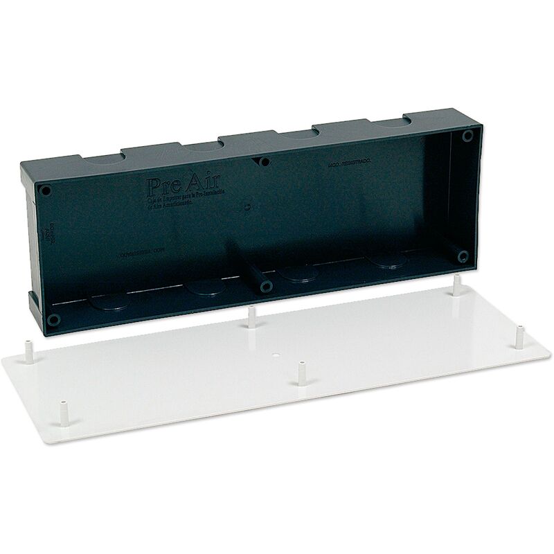Caja de preinstalación de aire acondicionado con desagüe bidireccional y  sifón