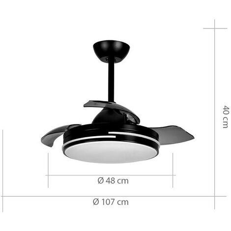 Ventilador de techo con luz motor DC Yang color luz regulable 107 cm