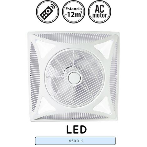 Ventilador de techo con luz AC con mando blanco 60 cm solo verano (1/5)