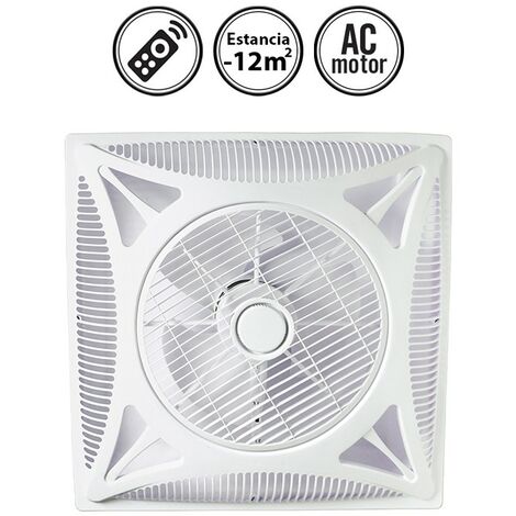 Ventilador de techo sin luz silencioso AC con mando Armstrong blanco 60 cm