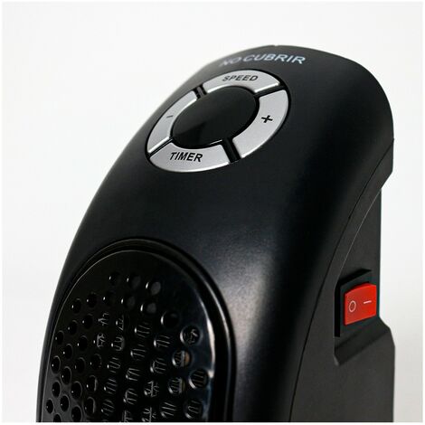 Calefactor cerámico inteligente de 800 W, calefactor eléctrico con enchufe de pared, mini calefactor con termostato remoto para dormitorio, oficina y sala de estar