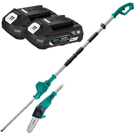 Cortasetos y motosierra a batería con pértiga Vatton 20V