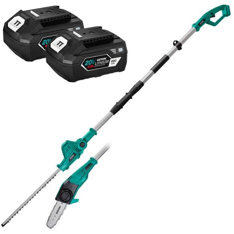 Cortasetos y motosierra a batería con pértiga Vatton 20V