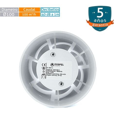 Extractor Tubular en Línea para Interior de Conducto Diámetro 100  Bricoprofesional