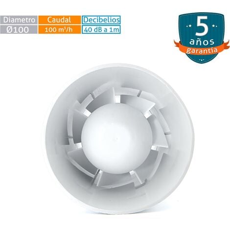 Extractor Tubular en Línea para Interior de Conducto Diámetro 100  Bricoprofesional