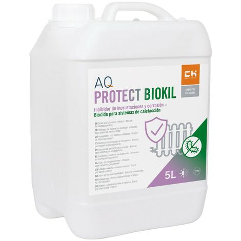 AQ PROTECT BIOKIL - Inhibidor de Incrustaciones, Corrosión y Biocida para Sistemas de Calefacción 5L  Bricoprofesional