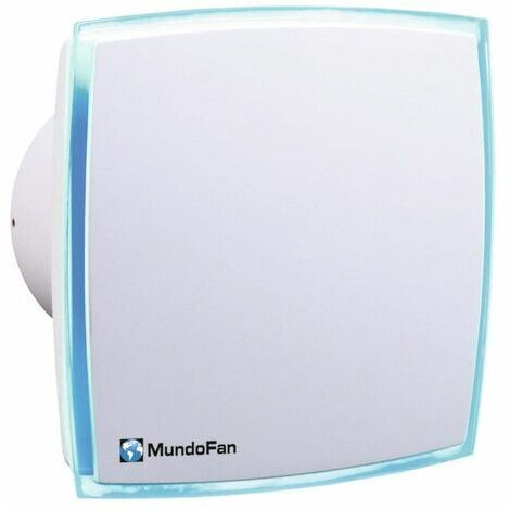 Extractor de baño decorativo temporizado blanco con Led integrado Decorled-mu Blanco 150mm Blanco 150mm