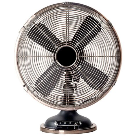 Ventilador de sobremesa Capitolio motor AC 37W negro cobre (1/2)