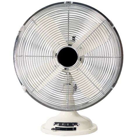 Ventilador de sobremesa Capitolio motor AC 37W crema cromo (1/2)