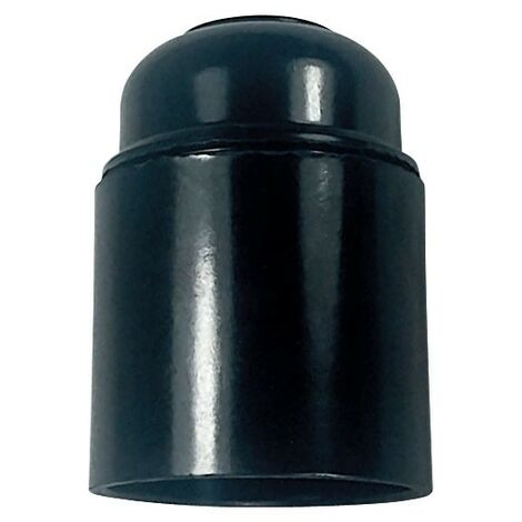 Portalamparas rosca E27 baquelita color negro exterior liso
