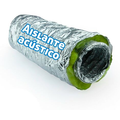 Tubo flexible aislado acústico para aire acondicionado y climatizacion Aluminio Ø127