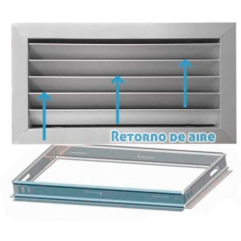 PrixPrime - Rejilla de ventilación de aluminio para zócalo de 200 x 60 mm