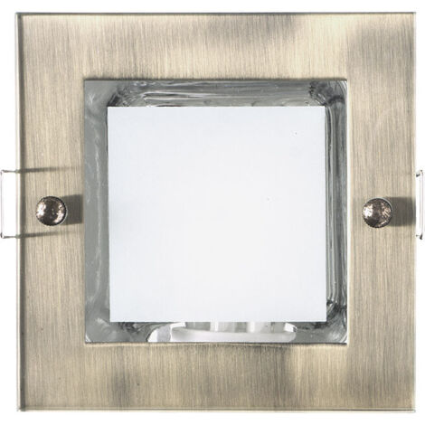 Downlight LED cuadrado empotrable “Mini Down” E27 (bombilla incluida) IP20 7,7x12x12cm color cuero (1/2)