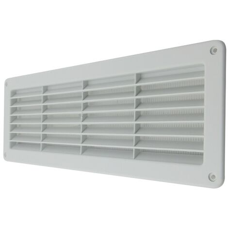 Rejilla de ventilación redonda 160mm 133cm2 - Acero blanco + protección  contra insectos - Winflex