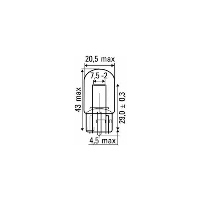 Lampara sin casquillo T5 W1.2 12V (W2x4,6d)