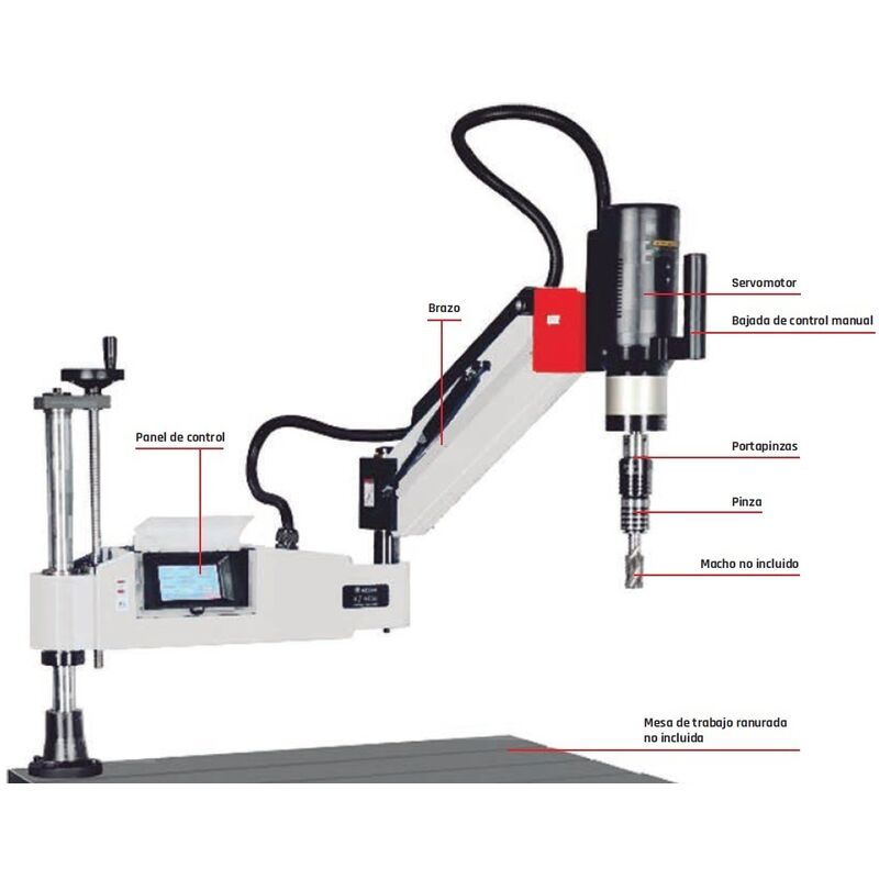 ROSCADORA ELÉCTRICA DE BRAZO MWKZ12H – M3-M12 METALWORKS