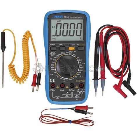 POLIMETRO MULTIMETRO TESTER VOLTIMETRO AMPERIMETRO DIGITAL FERVI T053 (1/2)