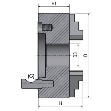 Plato 3 garras, 250mm, DI-6 Camlock 1-6  OPTIMUM 3442765
