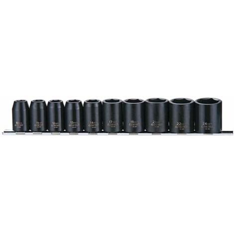 Juego de 10 vasos de impacto 1/2" hexagonales  TENGTOOLS 9121 75240200