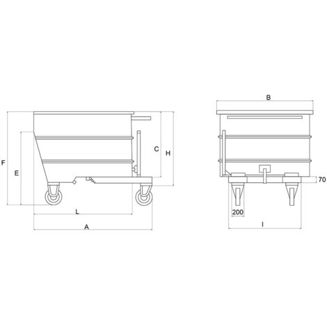 CONTENEDOR DESCARGABLE DE VIRUTAS CON RUEDAS 1000kg FERVI C030 0500 CONTENEDOR DESCARGABLE DE VIRUTAS CON RUEDAS 1000kg FERVI C030 0500