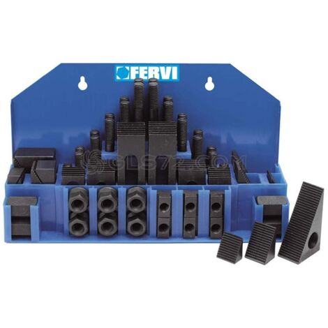 KIT DE ELEMENTOS DE FIJACION 58Pz. RANURA 16mm FERVI K001/16 (1/2)