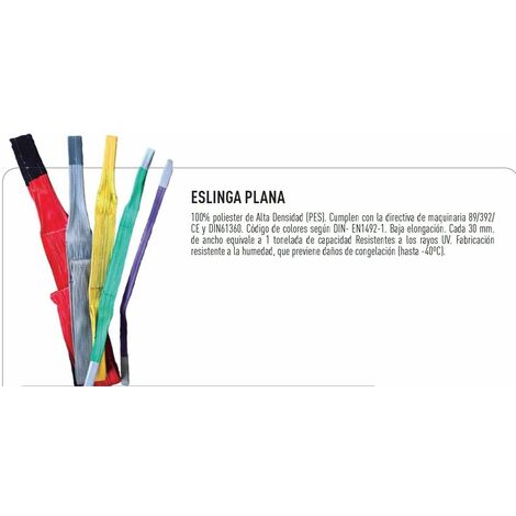 EAD3000/2 Eslinga plana 90mmx2m color AMARILLO GAYNER 78-384/036