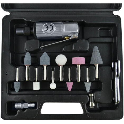 Estuche de 16 piezas con amoladora neumática JBM 52157