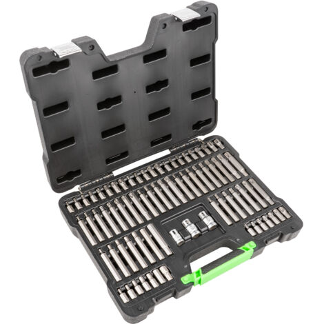 Estuche de puntas 75 piezas para tornillos RIBE, 12 cantos, TORX, TORX INV., hexagonal JBM 52550 (1/4)