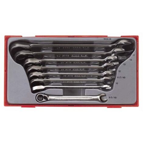 Juego de llaves combi carraca métricas Tengtools TT6508R