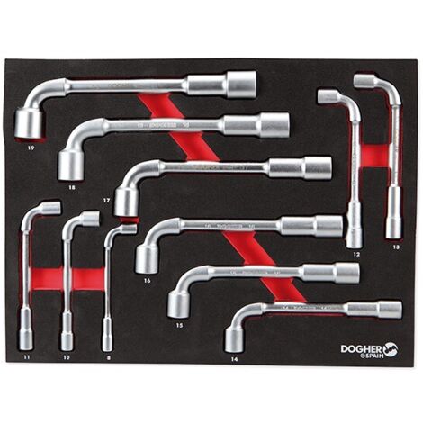 Dogher 462-080 B. COMB 11 LLAVES de PIPA 8mm-19mm 1/2