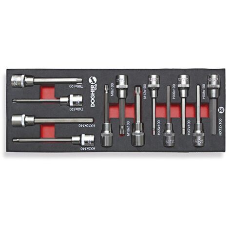 Dogher 538-080 B. COMB 1/4 12 UD.VASOS CON PUNTA 1/2