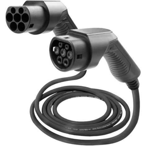 CABLE DE CARGA PARA COCHE ELÉCTRICO, 16 A, TIPO 2 A TIPO 2 (TRIFÁSICO) JBM 54056